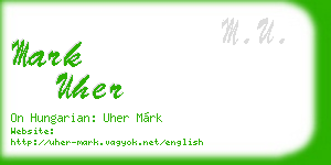 mark uher business card