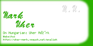 mark uher business card